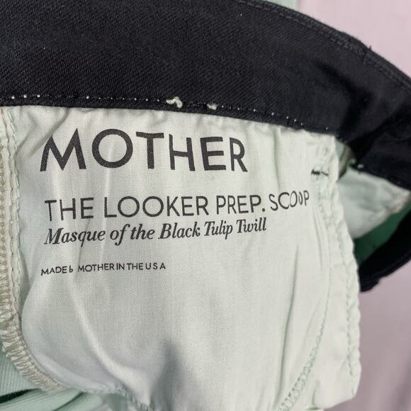 Mother The Looker Prep. Scoop Denim Jeans Women’s Size 30 Mint Green - Picture 4 of 10